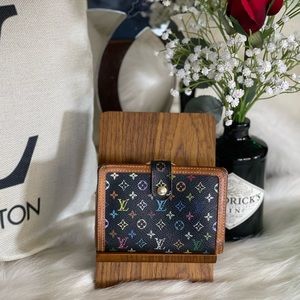 Authentic Louis Vuitton Multicolor Porte Monnaie Billets Viennois Bifold Wallet